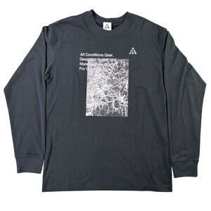Nike ACG Long Sleeve T-Shirt Mens Small Black All Conditions Gear FN7318-010 NEW